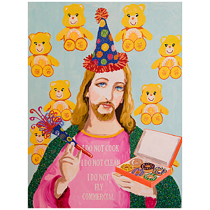 Картина Jesus with Care Bears