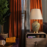 Настольная лампа бежевая с изображением птиц Slip Away варинант исполнения - 5 | Loft Concept в Брянске