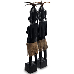 Комплект из 2-х деревянных статуэток Asmat Wooden Statuettes Black варинант исполнения - 2 | Loft Concept в Брянске