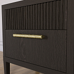 Прикроватная Тумбочка Primo с двумя ящиками Темный орех варинант исполнения - 3 | Loft Concept в Брянске