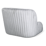 Барный стул со спинкой и подлокотниками на 4-х деревянных ножках Серый Велюр Ava Charm варинант исполнения - 3 | Loft Concept в Брянске