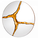 Зеркало кругле с декоративной золотой вставкой Golden Tree варинант исполнения - 1 | Loft Concept в Брянске