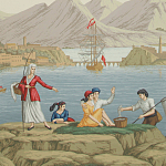 Обои ручная роспись Views of Italy Aurore варинант исполнения - 1 | Loft Concept в Брянске