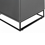 Шкаф-витрина цвета графит с полками и стеклянной дверью Strict Lines варинант исполнения - 5 | Loft Concept в Брянске