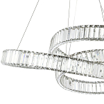 Подвесная люстра в виде изогнутых колец с хрустальным декором Ring Horizontal Oculus Chrome Light Chandelier варинант исполнения - 3 | Loft Concept в Брянске
