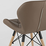 Стул с коричневым сиденьем из экокожи JEROEN варинант исполнения - 6 | Loft Concept в Брянске