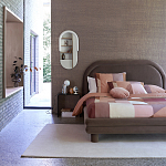 Зеркало овальное Curved Furniture бежевое варинант исполнения - 4 | Loft Concept в Брянске