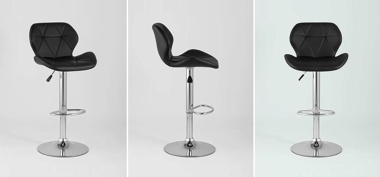 Барный Стул Jeroen Chair Черная Экокожа Барный Стул Jeroen Chair Черная Экокожа - Loft-Concept в Брянске