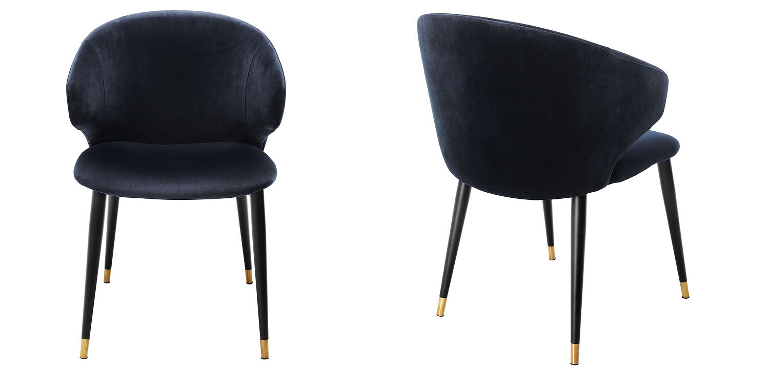 Стул Eichholtz DINING CHAIR VOLANTE blue Стул Eichholtz DINING CHAIR VOLANTE blue - Loft-Concept в Брянске