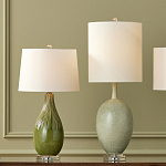 Настольная лампа зеленая грушевидной формы Rich Green Glaze варинант исполнения - 4 | Loft Concept в Брянске