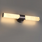 Бра с вытянутым цилиндрическим плафоном из белого алебастра на круглом основании Темная Латунь Cryptocrystalline Stone варинант исполнения - 2 | Loft Concept в Брянске