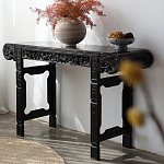 Черная резная консоль в Китайском стиле из массива Black Dragon Console варинант исполнения - 2 | Loft Concept в Брянске