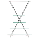 Стеллаж со стеклянными полками на стальном каркасе X-ray варинант исполнения - 2 | Loft Concept в Брянске