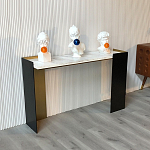 Консоль прямоугольная с основанием чёрного и золотого цвета Wrap варинант исполнения - 2 | Loft Concept в Брянске