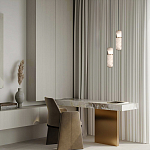 Подвесной светильник с цилиндрическим плафоном из белого алебастра Cryptocrystalline Stone варинант исполнения - 9 | Loft Concept в Брянске