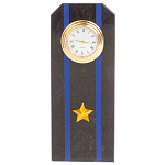 Часы погон подарочные настольные Авиация ВМФ из натурального камня Змеевик Military Clock варинант исполнения - 10 | Loft Concept в Брянске