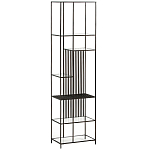 Стеллаж из металла и стекла Menzie Black Stripes Metal Rack варинант исполнения - 2 | Loft Concept в Брянске