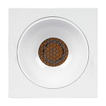 Встраиваемый спот светодиодный квадаратный белого цвета с круглым углублением Ombra Lux  варинант исполнения - 2 | Loft Concept в Брянске