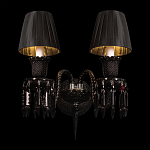 Бра с двумя черными абажурами и декоративными подвесками Lustre Reverie варинант исполнения - 1 | Loft Concept в Брянске