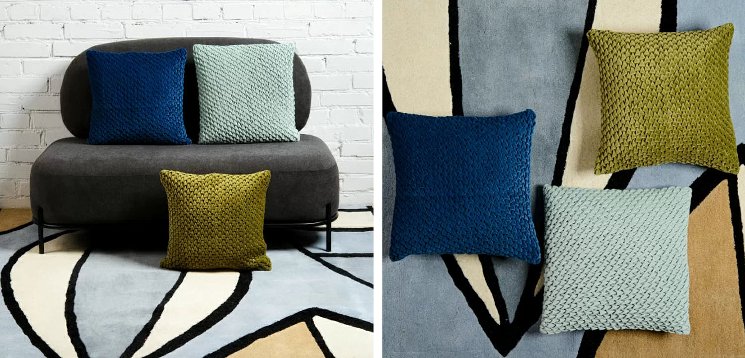 Подушка Purnama Quilting blue Подушка Purnama Quilting blue - Loft-Concept в Брянске