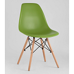Пластиковый стул на ножках из массива бука Eames Green варинант исполнения - 1 | Loft Concept в Брянске