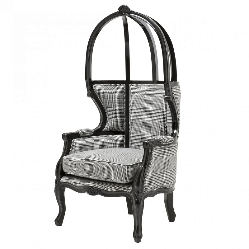 Кресло Eichholtz Chair Wellington Черный Черно-белый Кресло Eichholtz Chair Wellington Черный Черно-белый в Брянске | Loft Concept
