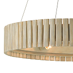 Люстра круглая из толстых деревянных реек Natural Style варинант исполнения - 1 | Loft Concept в Брянске