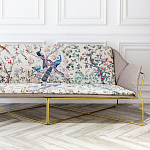 Трехместный диван на металлическом каркасе с цветочным принтом в стиле шинуазри Chinoiserie Birds on a Tree Sofa варинант исполнения - 7 | Loft Concept в Брянске
