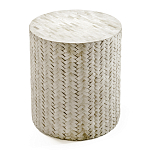 Приставной круглый столик инкрустация костью Bone Inlaid Round  Stool варинант исполнения - 2 | Loft Concept в Брянске