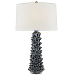 Настольная лампа с корпусом из цветков колокольчика Cascade of Blue Flowers варинант исполнения - 2 | Loft Concept в Брянске