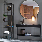 Стеллаж из металла и стекла Menzie Black Stripes Metal Rack варинант исполнения - 7 | Loft Concept в Брянске