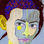 Картина с вышивкой Портрет wall panel People with the yellow ear 2 варинант исполнения - 1 | Loft Concept в Брянске