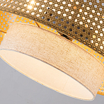 Подвесной светильник с декоративным поясом из плетеного бамбука Biuloggicu варинант исполнения - 6 | Loft Concept в Брянске