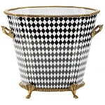 Фарфоровое кашпо Black and white square варинант исполнения - 1 | Loft Concept в Брянске