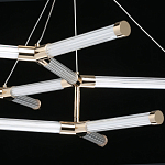 Люстра с геометрической конструкцией из вытянутых цилиндрических плафонов Hex Scaffold  варинант исполнения - 8 | Loft Concept в Брянске