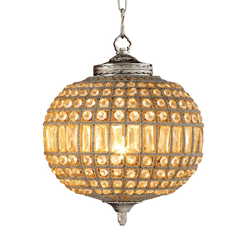 Люстра Chandelier Kasbah Oval S Nickel Прозрачное Стекло Никель Люстра Chandelier Kasbah Oval S Nickel Прозрачное Стекло Никель в Брянске | Loft Concept