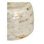 Приставной столик с мозаичным рисунком из раковин устриц Bone Inlay варинант исполнения - 3 | Loft Concept в Брянске