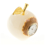 Часы настольные в виде яблока из натурального камня Оникс Stone Clock варинант исполнения - 6 | Loft Concept в Брянске