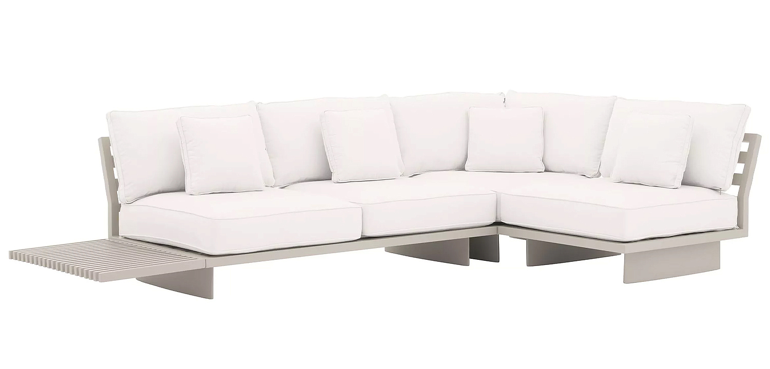 Модульный диван Eichholtz Sofa Royal Palm Белый Бежевый Модульный диван Eichholtz Sofa Royal Palm Белый Бежевый - Loft-Concept в Брянске