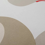 Подушка декоративная хлопковая бежевого цвета с абстрактным принтом Elysian Flow Sand варинант исполнения - 3 | Loft Concept в Брянске