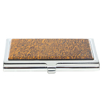 Визитница карманная металлическая с накладкой из натурального камня Яшма Stone Business Card Holders варинант исполнения - 1 | Loft Concept в Брянске