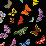 Картина ручная вышивка бисером Бабочки Butterflies and Light Bulb варинант исполнения - 4 | Loft Concept в Брянске