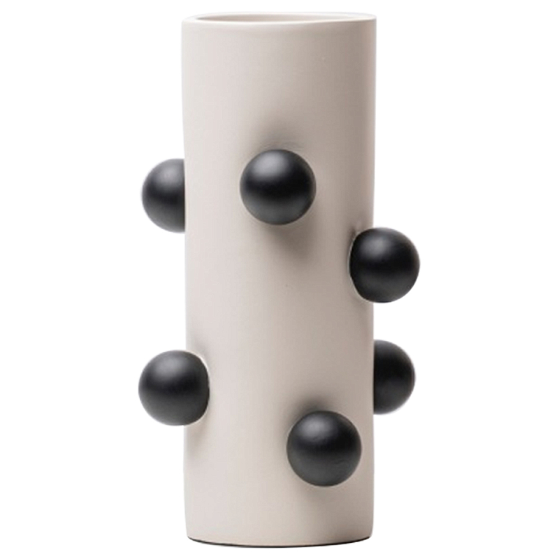 Ваза Molecule Vase Tube White S Молочный Черный в Брянске | Loft Concept 