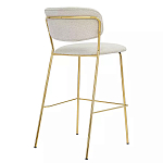 Стул барный широкой полукруглой спинкой на золотистых ножках Chair Smooth Shapes варинант исполнения - 3 | Loft Concept в Брянске