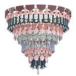 Люстра круглая с декором из разноцветных элементов в виде листьев Changing Seasons варинант исполнения - 1 | Loft Concept в Брянске