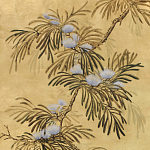 Обои ручная роспись Silk Tree Original colourway on Gold Bullion gilded paper варинант исполнения - 2 | Loft Concept в Брянске