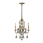 Люстра с 4-мя лампами и стеклянными подвесками в классическом стиле Feiss варинант исполнения - 2 | Loft Concept в Брянске
