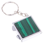 Зеркало брелок складное двухстороннее из натурального камня Малахит Stone Mirrors варинант исполнения - 4 | Loft Concept в Брянске