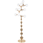 Торшер с плафонами из стеклянных шаров Pearls Suspension Gold Floor Lamp варинант исполнения - 1 | Loft Concept в Брянске