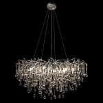 Люстра подвесная с прозрачными стеклянными подвесками в форме капель Диаметр 80 см Droplet Chandelier варинант исполнения - 3 | Loft Concept в Брянске